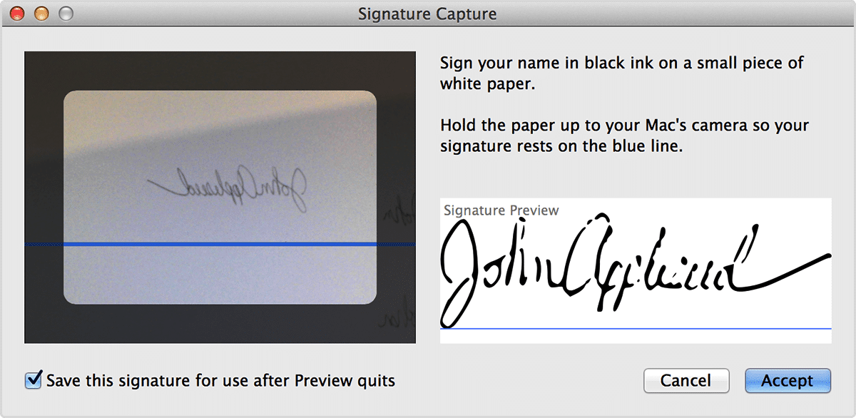 mac electronically sign pdf