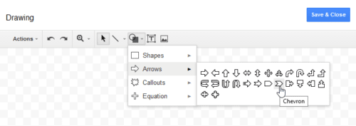 short cut for insert text box google docs